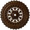 Ekena Millwork Sellek Ceiling Medallion (Canopies up to 1 1/8"), 18 1/2"OD x 7/8"ID x 1 1/2"P, Root Beer Crackle CM18SKRBC - alternate 1